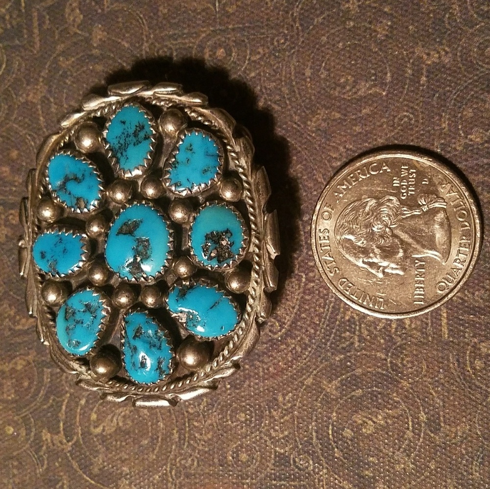 Vintage Turquoise Belt Buckle